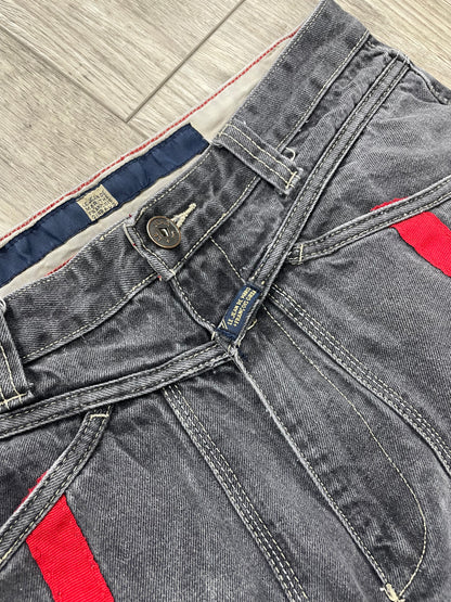 32-Marithé + François Girbaud shuttle cargo denim black jeans