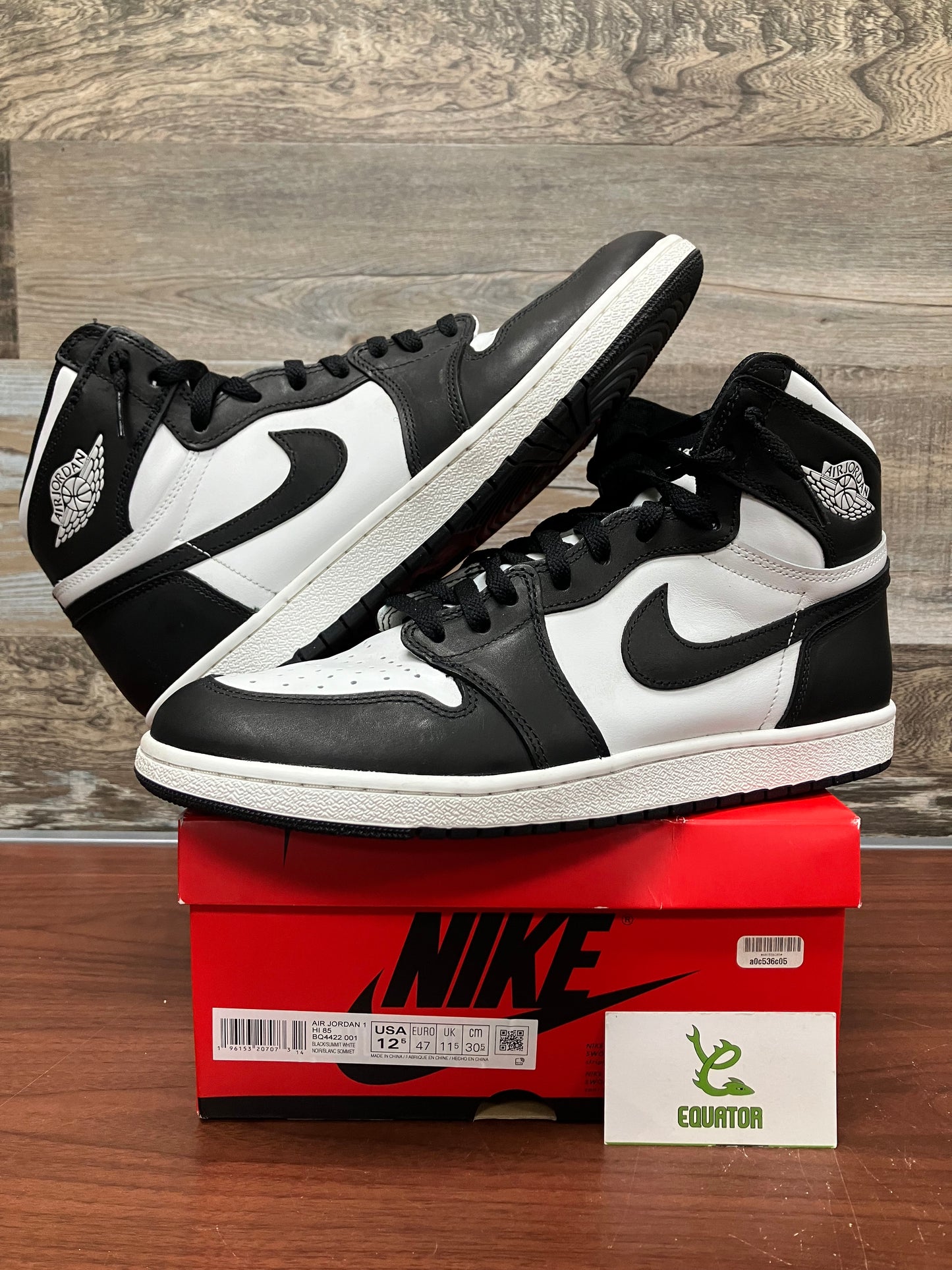 Jordan 1 Retro High ‘85 Black White 2023 Size 12.5