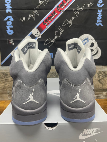 8.5-Air Jordan 5 Wolf Grey