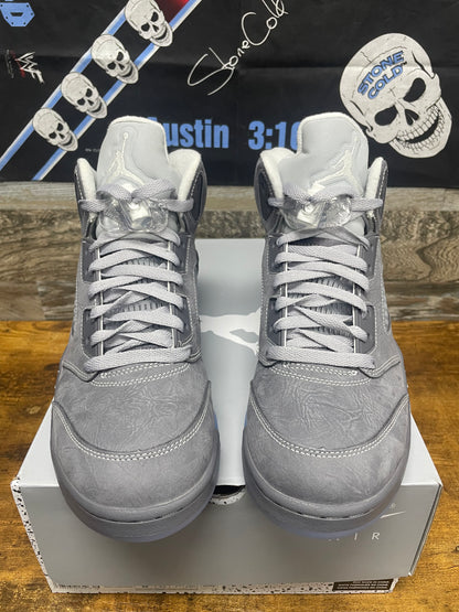 8.5-Air Jordan 5 Wolf Grey