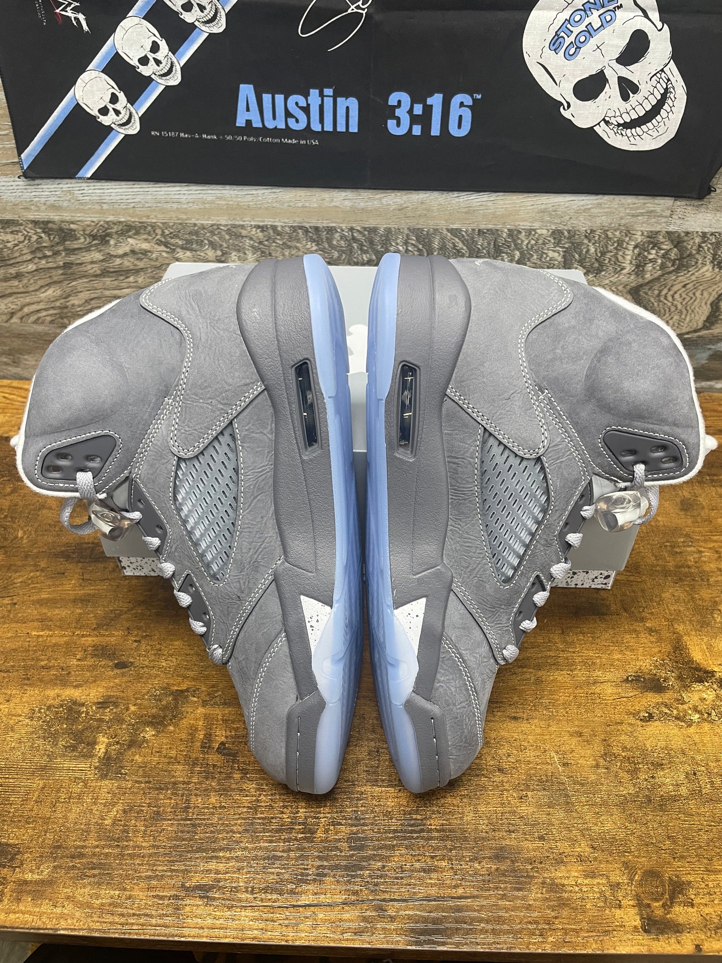 8.5-Air Jordan 5 Wolf Grey
