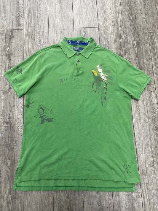 XXL-Vintage Polo Ralph Lauren Native American Green Shirt