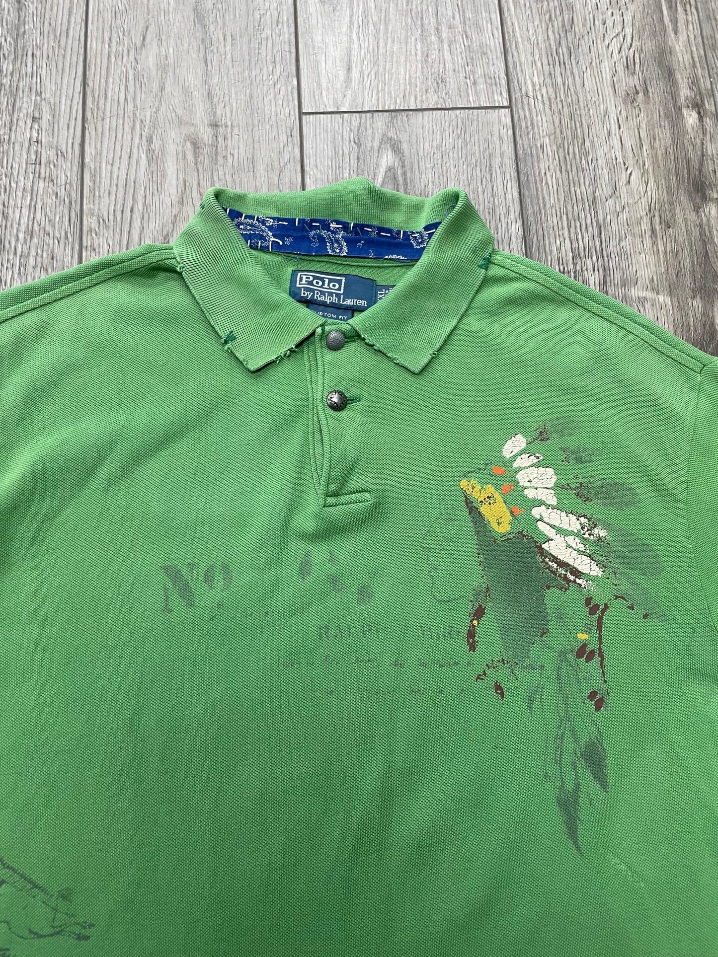 XXL-Vintage Polo Ralph Lauren Native American Green Shirt
