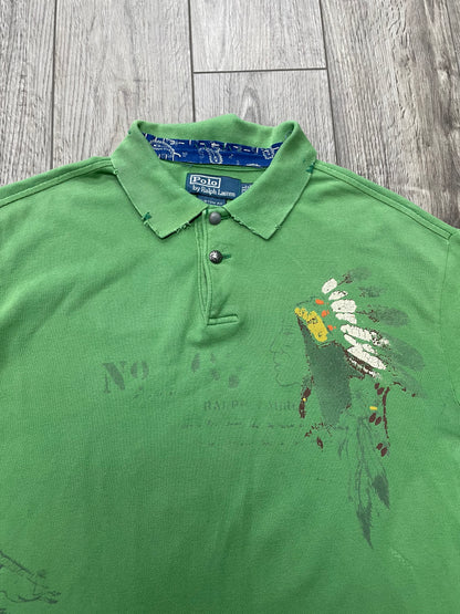 XXL-Vintage Polo Ralph Lauren Native American Green Shirt