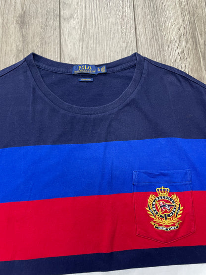 XL-Polo Ralph Lauren Multicolor Striped Pocket Tee