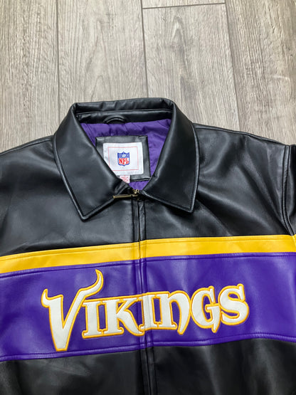Minnesota Vikings Leather Jacket Size M
