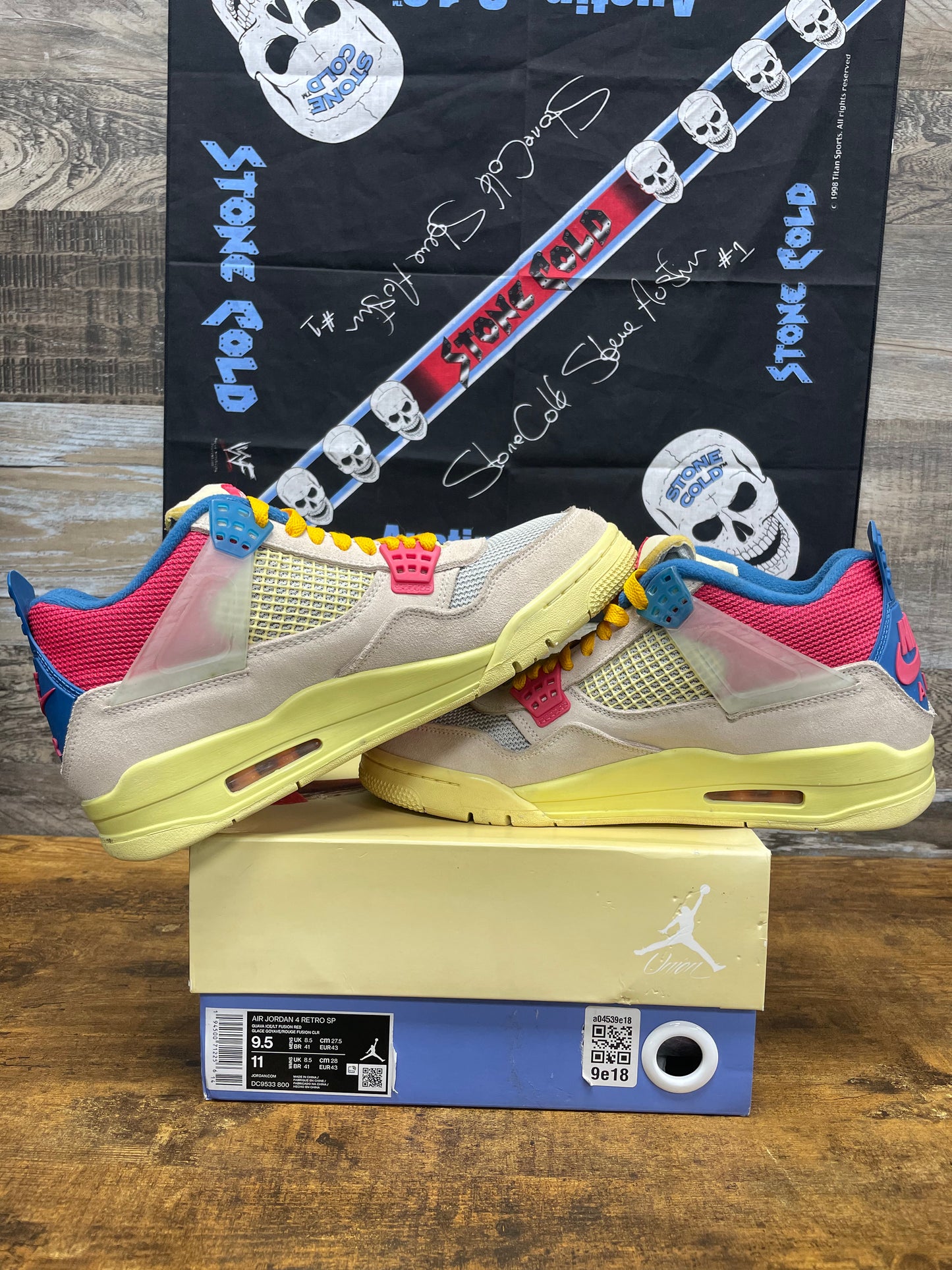 9.5-Air Jordan 4 Union LA Guava Ice