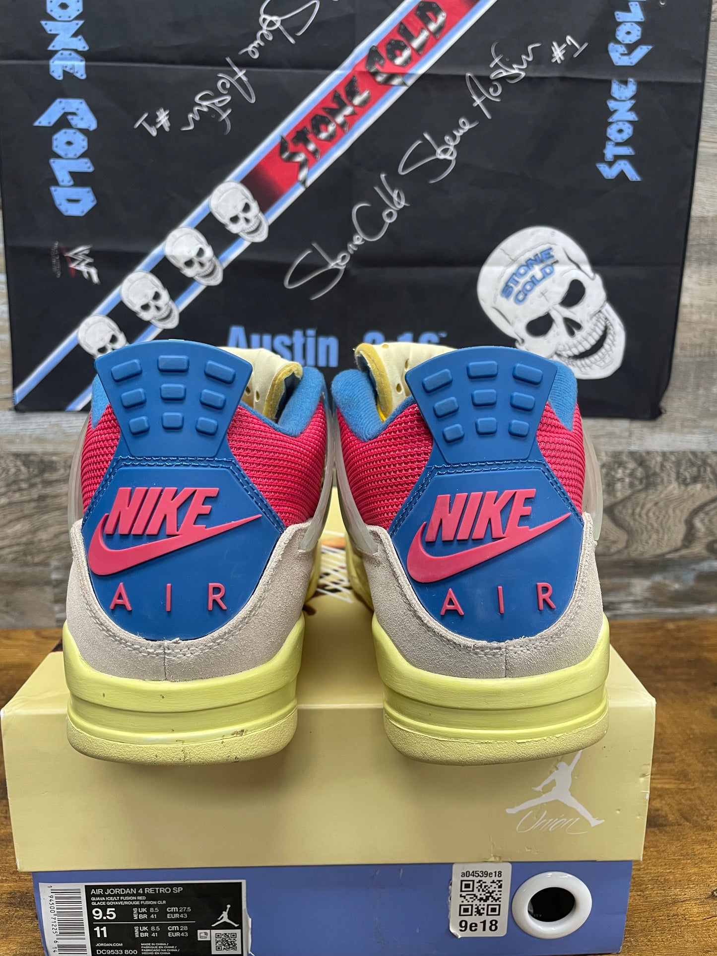 9.5-Air Jordan 4 Union LA Guava Ice