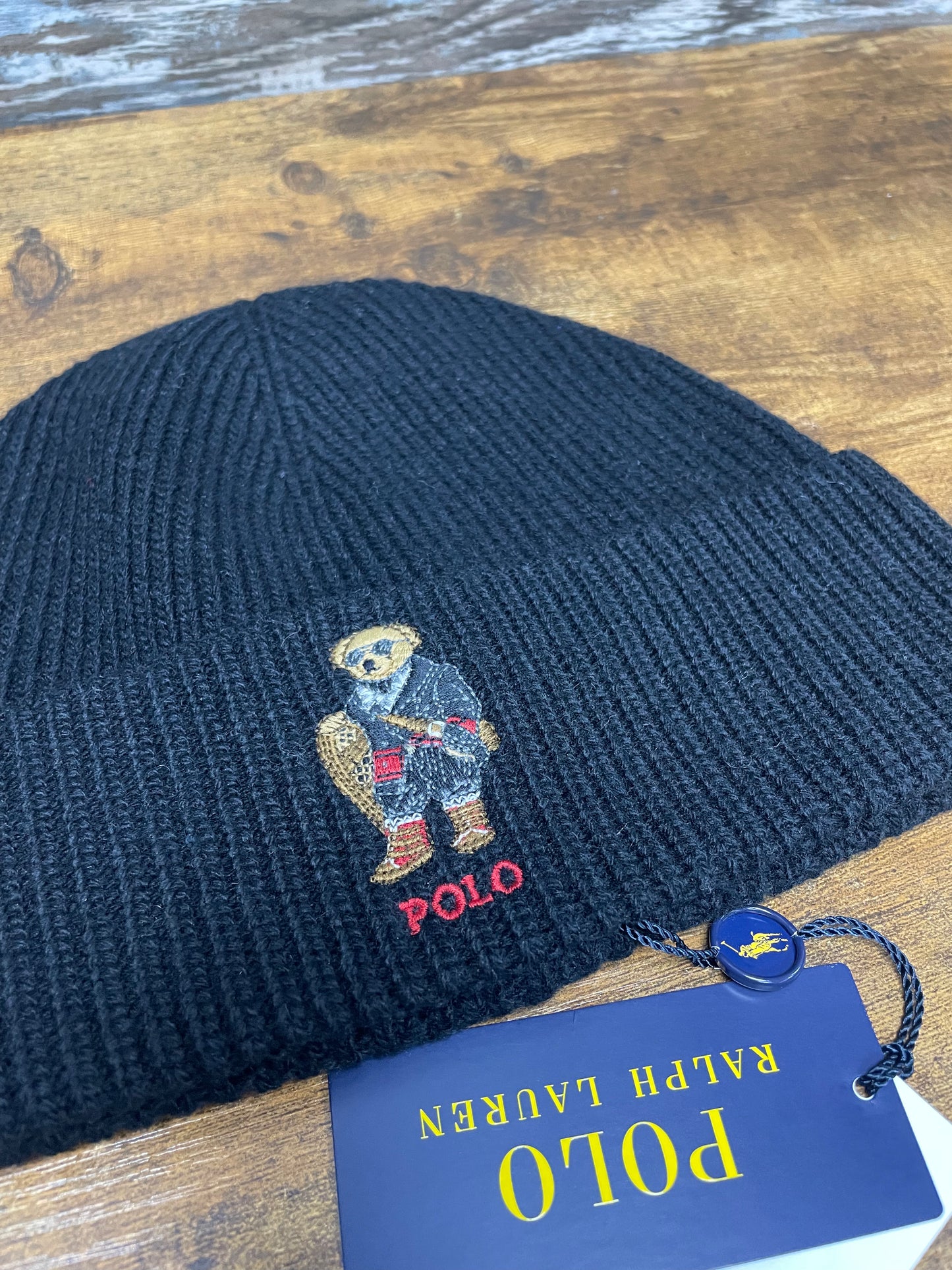Polo Solid Flag Bear Beanie OS