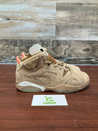 Jordan 6 Retro Travis Scott British Khaki PS Size 3Y