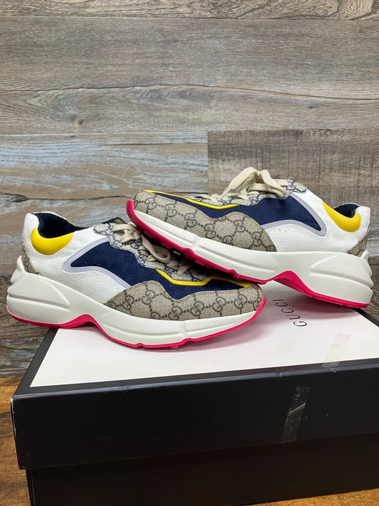 9-Gucci GG Rython beige white yellow