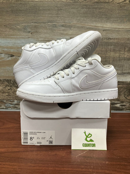 Jordan 1 Low Triple White Size 8.5W/7M