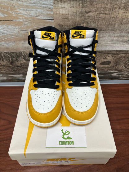 Jordan 1 Retro High OG Yellow Ochre Size 7Y