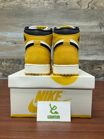 Jordan 1 Retro High OG Yellow Ochre Size 7Y