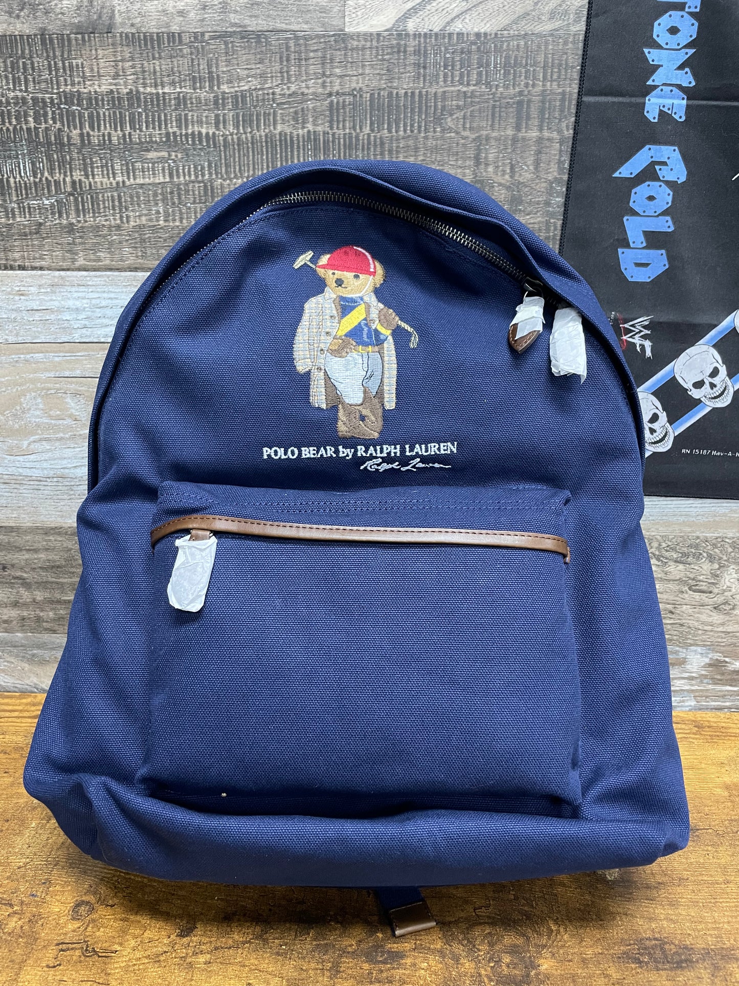 OS-Polo Ralph Lauren Polo Bear Canvas Backpack