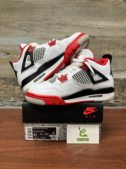 Jordan 4 Retro Fire Red GS Size 4.5Y