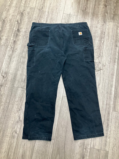 Carhartt Black Canvas Carpenter Pants Size 46x32