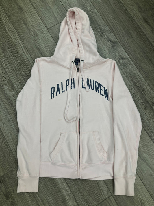 L-Pink Polo Zip Up