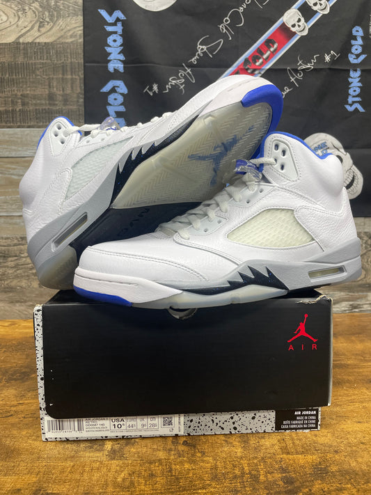 10.5-Jordan 5 Retro White Stealth