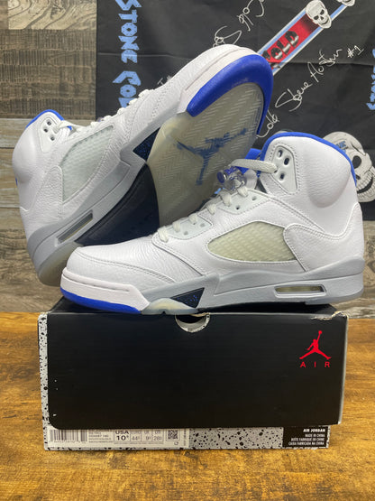 10.5-Jordan 5 Retro White Stealth