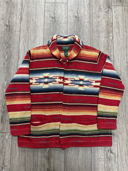 Lauren Ralph Lauren Hand Knit Aztec Cardigan-L