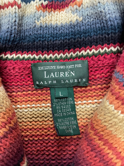 Lauren Ralph Lauren Hand Knit Aztec Cardigan-L