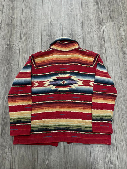 Lauren Ralph Lauren Hand Knit Aztec Cardigan-L
