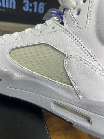 10.5-Jordan 5 Retro White Stealth