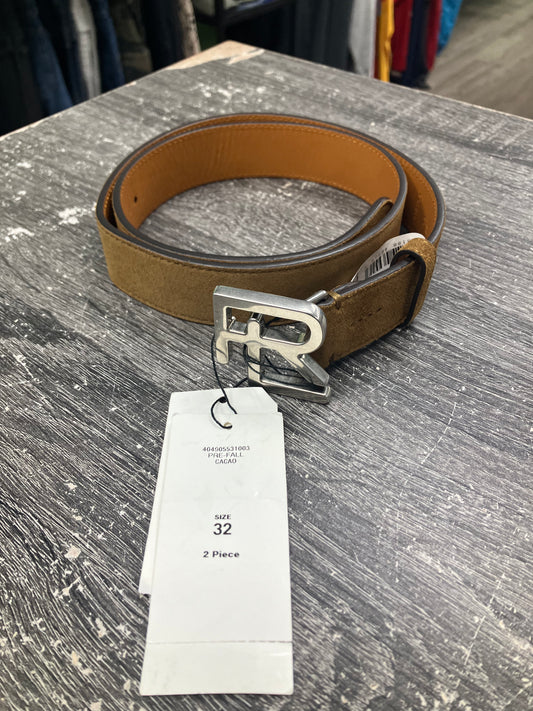 32-Ralph Lauren Purple Label Suede “RL” Belt