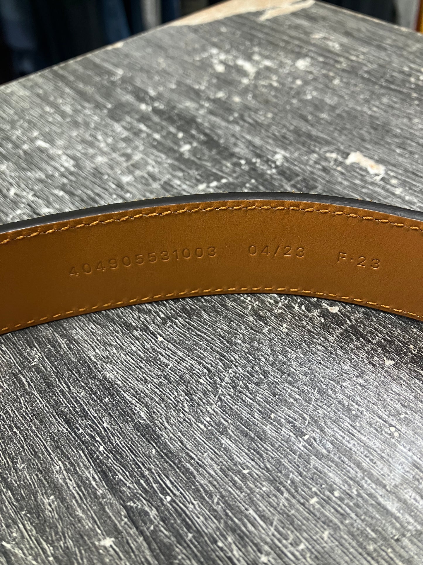 32-Ralph Lauren Purple Label Suede “RL” Belt