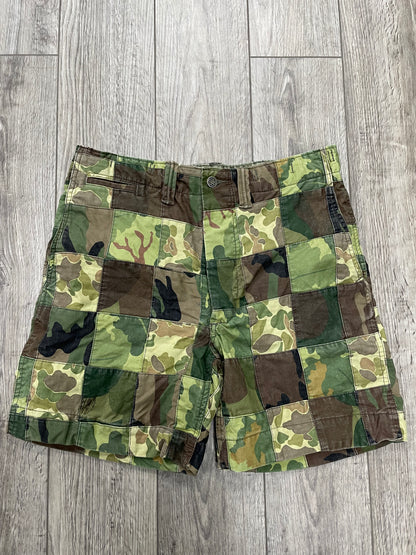 30 - Double RL (RRL) Green Patchwork-Camouflage Shorts