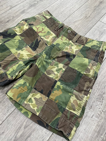 30 - Double RL (RRL) Green Patchwork-Camouflage Shorts