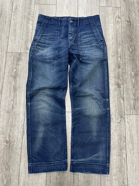 30 - Double RL (RRL) Heritage Fatigue Denim Indigo Trousers