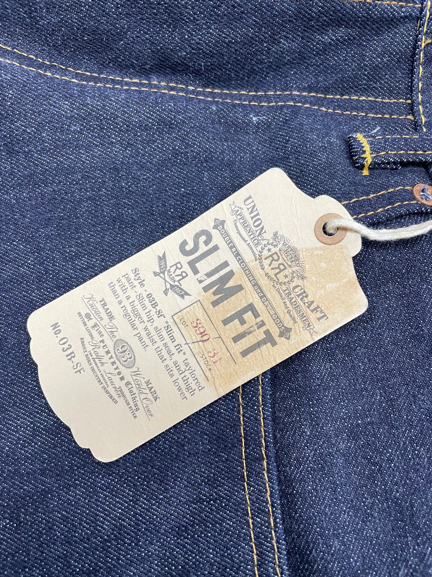 32 - Double RL (RRL) Slim-Fit Selvedge Jeans