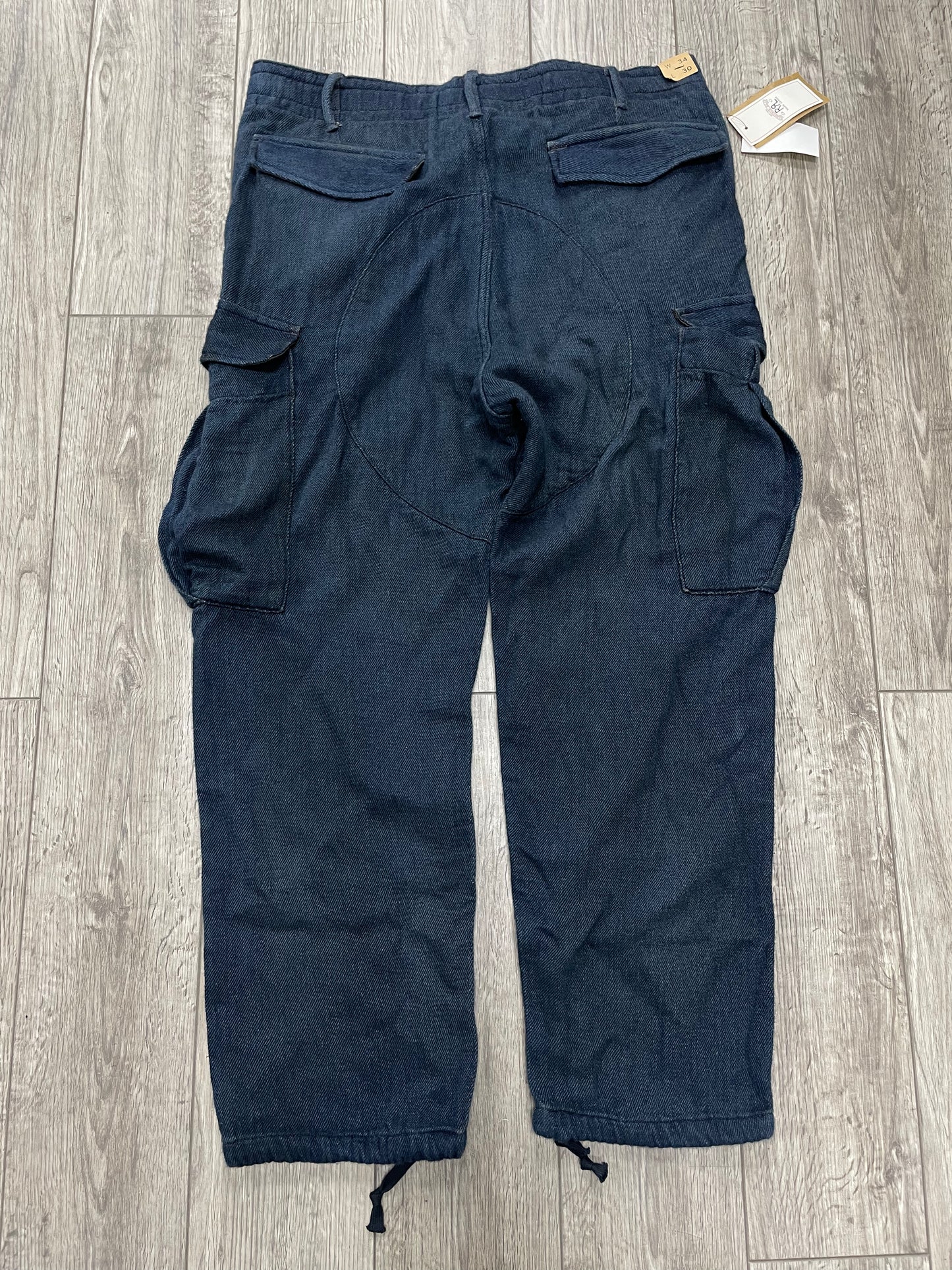 34 - Double RL (RRL) Indigo Double-Faced Twill Cargo Pants