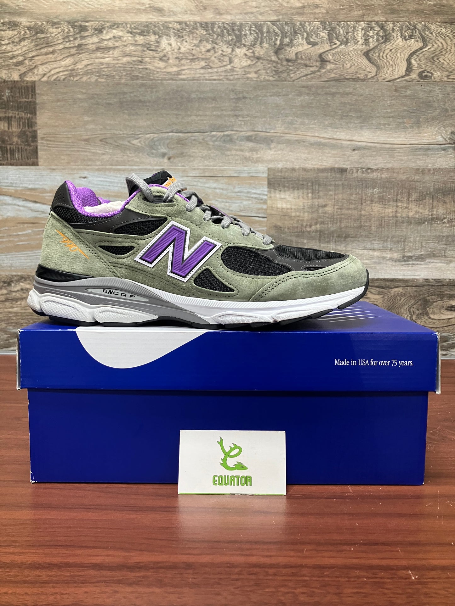 New Balance 990v3 MiUSA Teddy Santis Olive Leaf Size 11