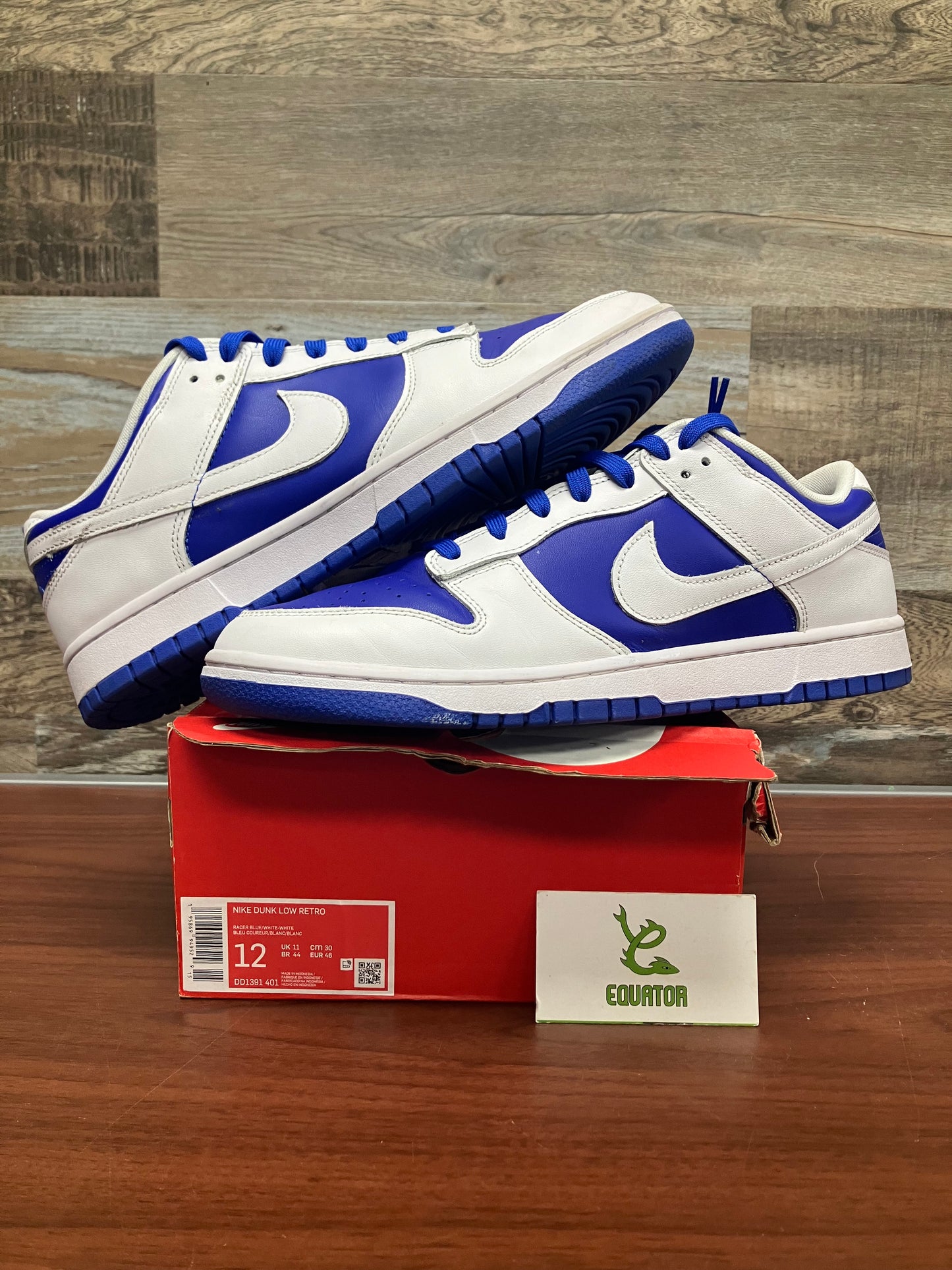 Nike Dunk Low Racer Blue White Size 12