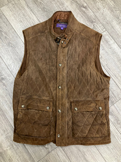 XL-Ralph Lauren Purple Label Suede Vest