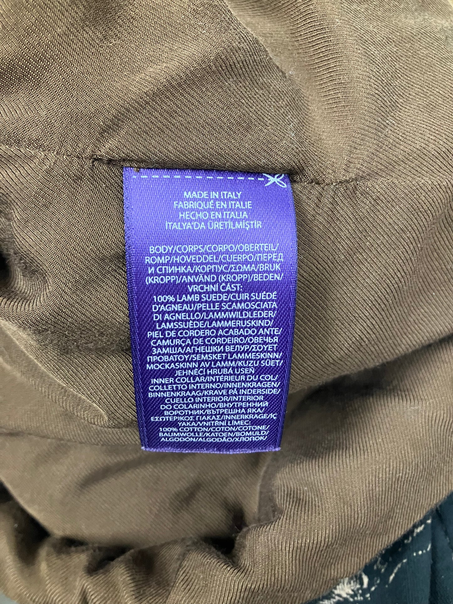 XL-Ralph Lauren Purple Label Suede Vest