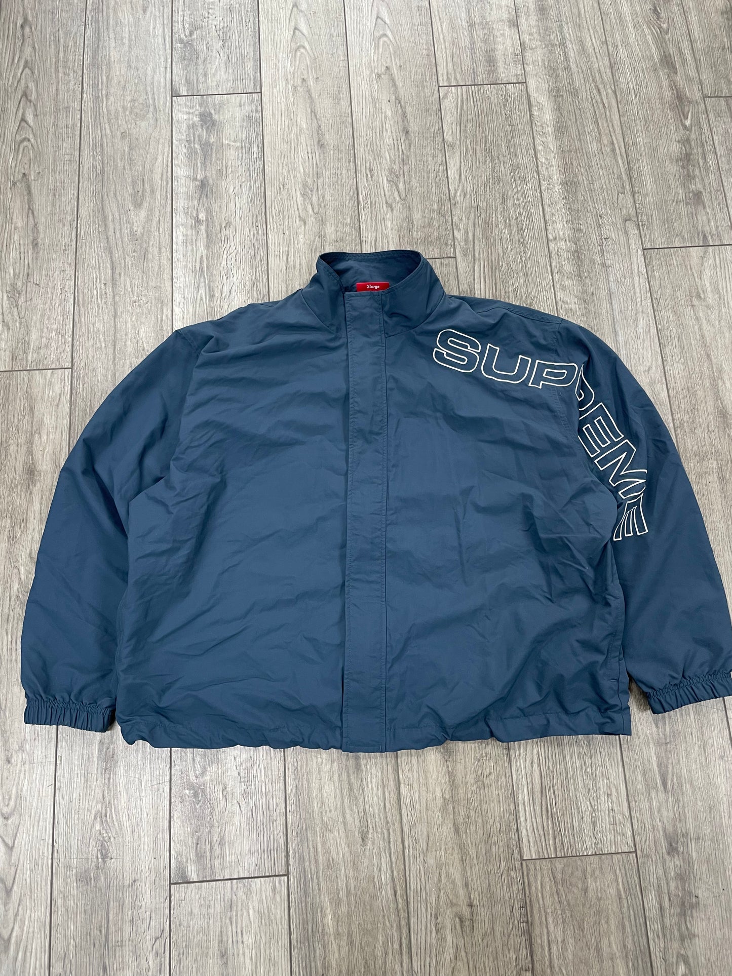 XL-Supreme Embroidered Spellout Track Jacket