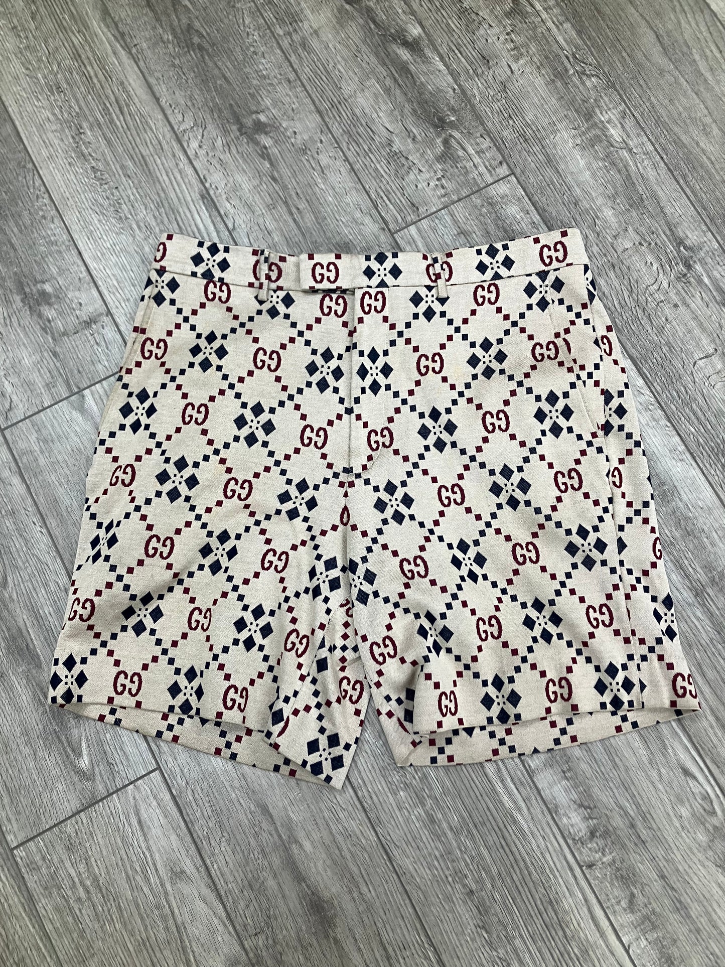 52/36-Gucci diamond Monogram Cotton Shorts