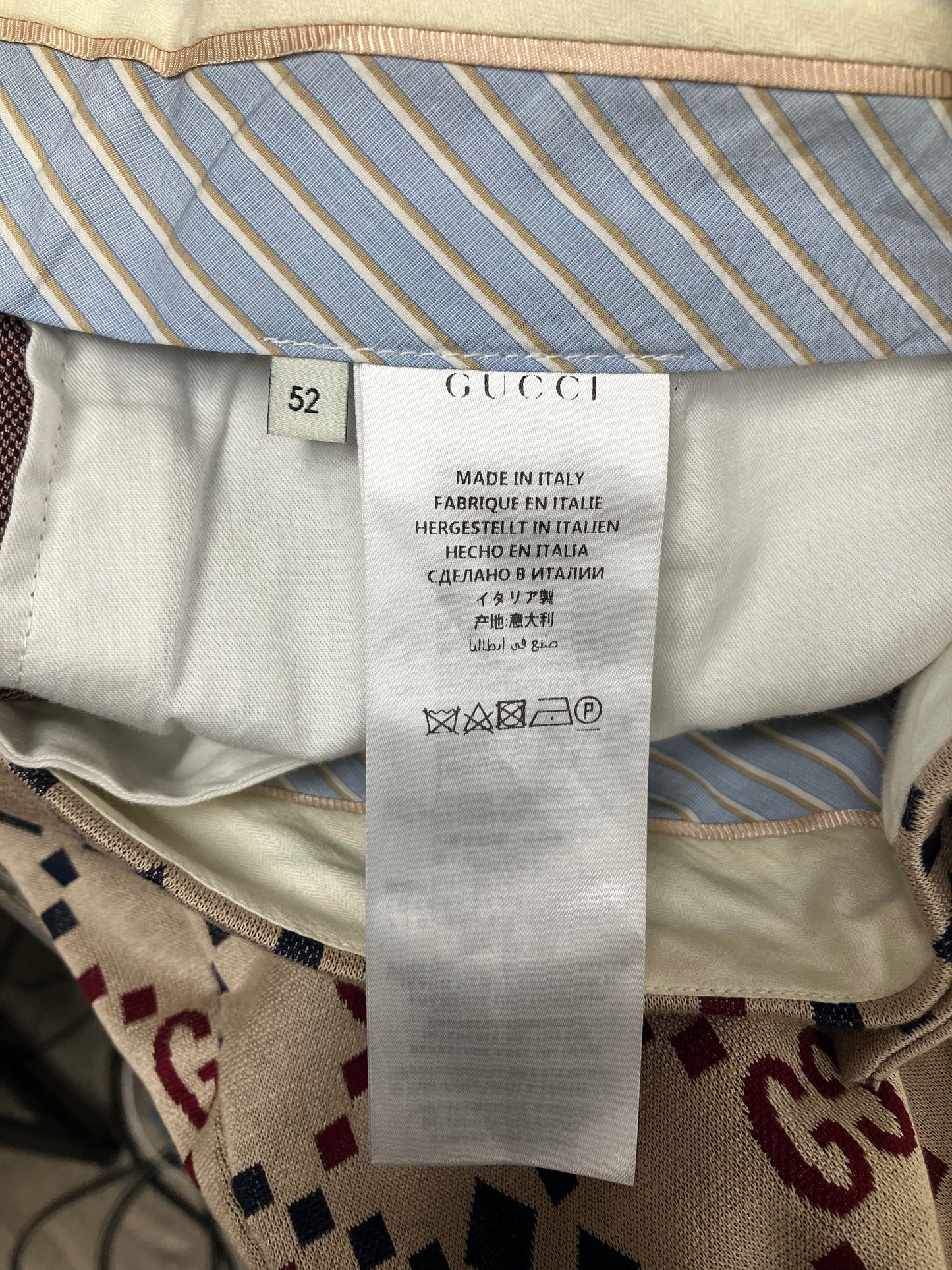 52/36-Gucci diamond Monogram Cotton Shorts