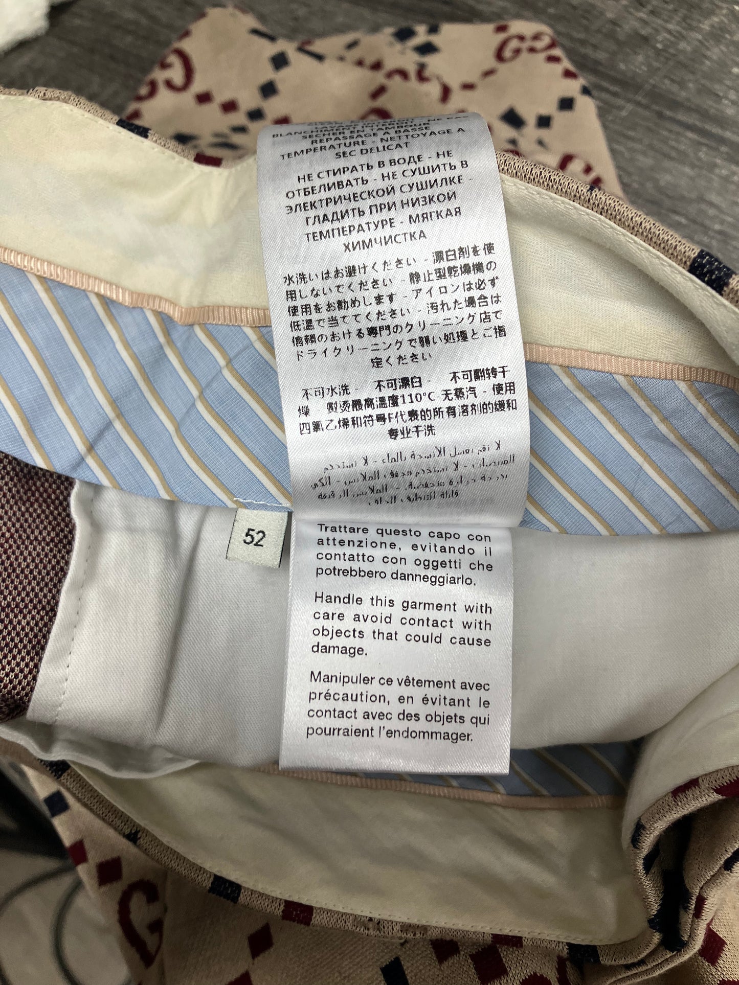 52/36-Gucci diamond Monogram Cotton Shorts