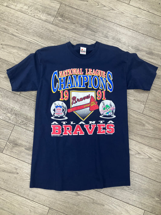XL-Vintage Braves 1991 National League Champions Tee