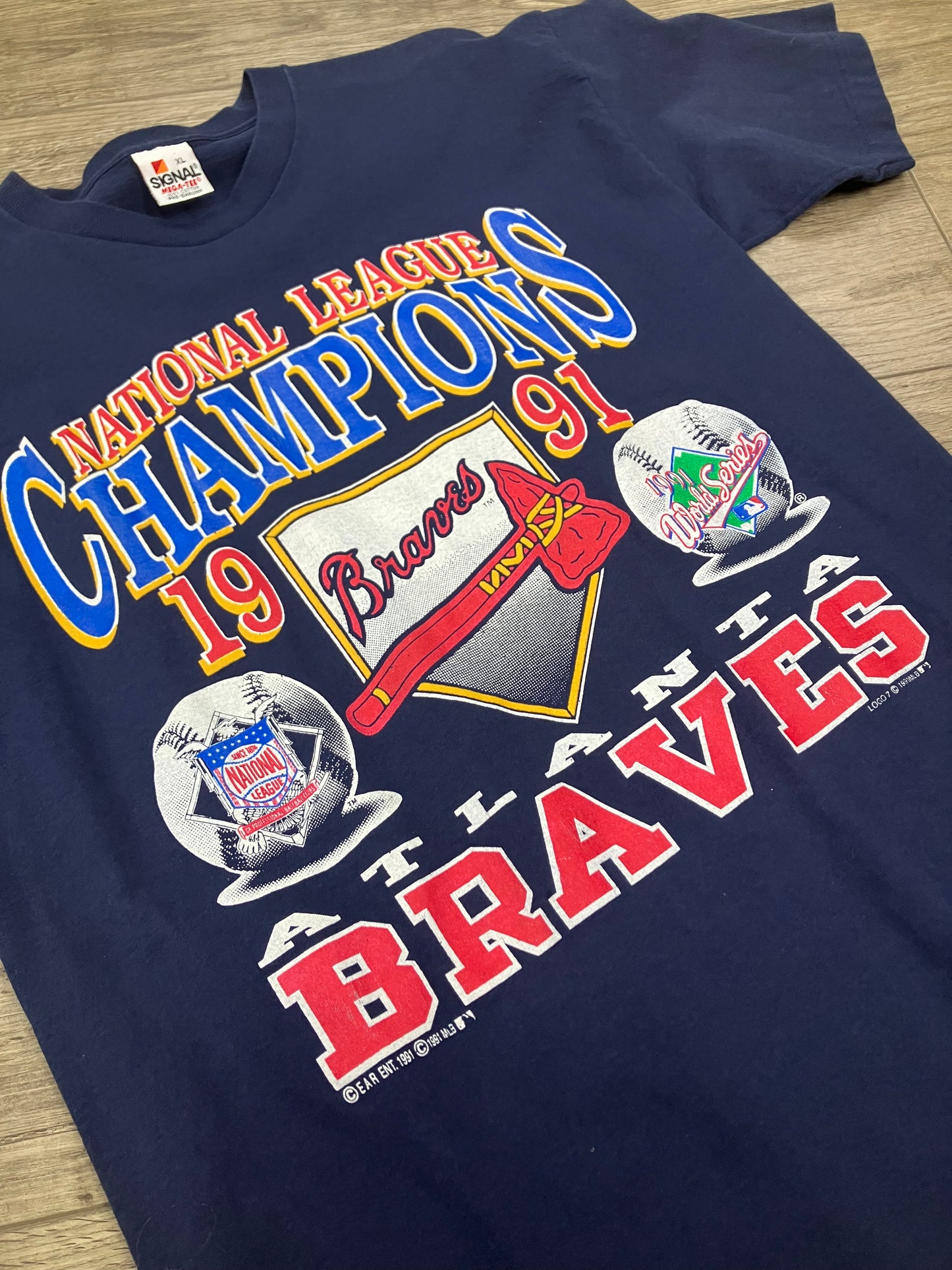 XL-Vintage Braves 1991 National League Champions Tee