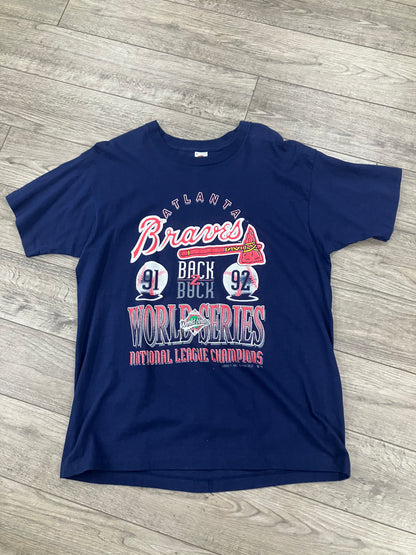 XL-Vintage Braves 91/92 Back 2 Back Champions Tee