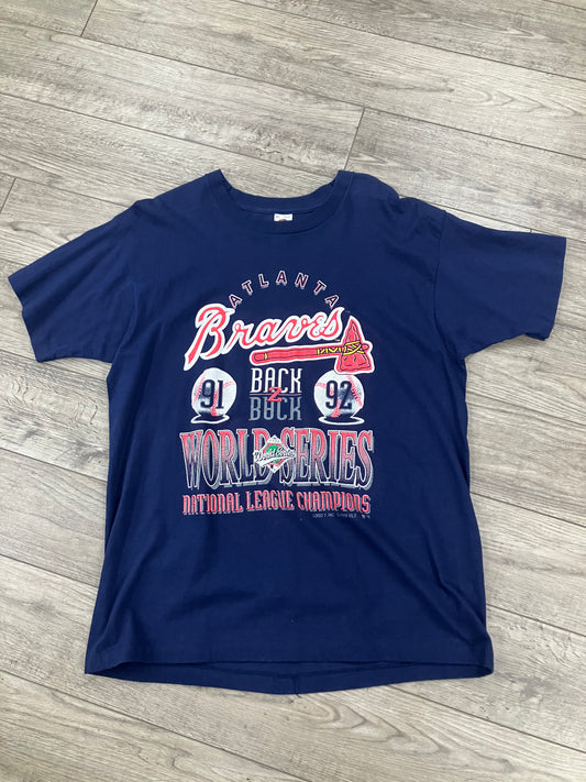 XL-Vintage Braves 91/92 Back 2 Back Champions Tee