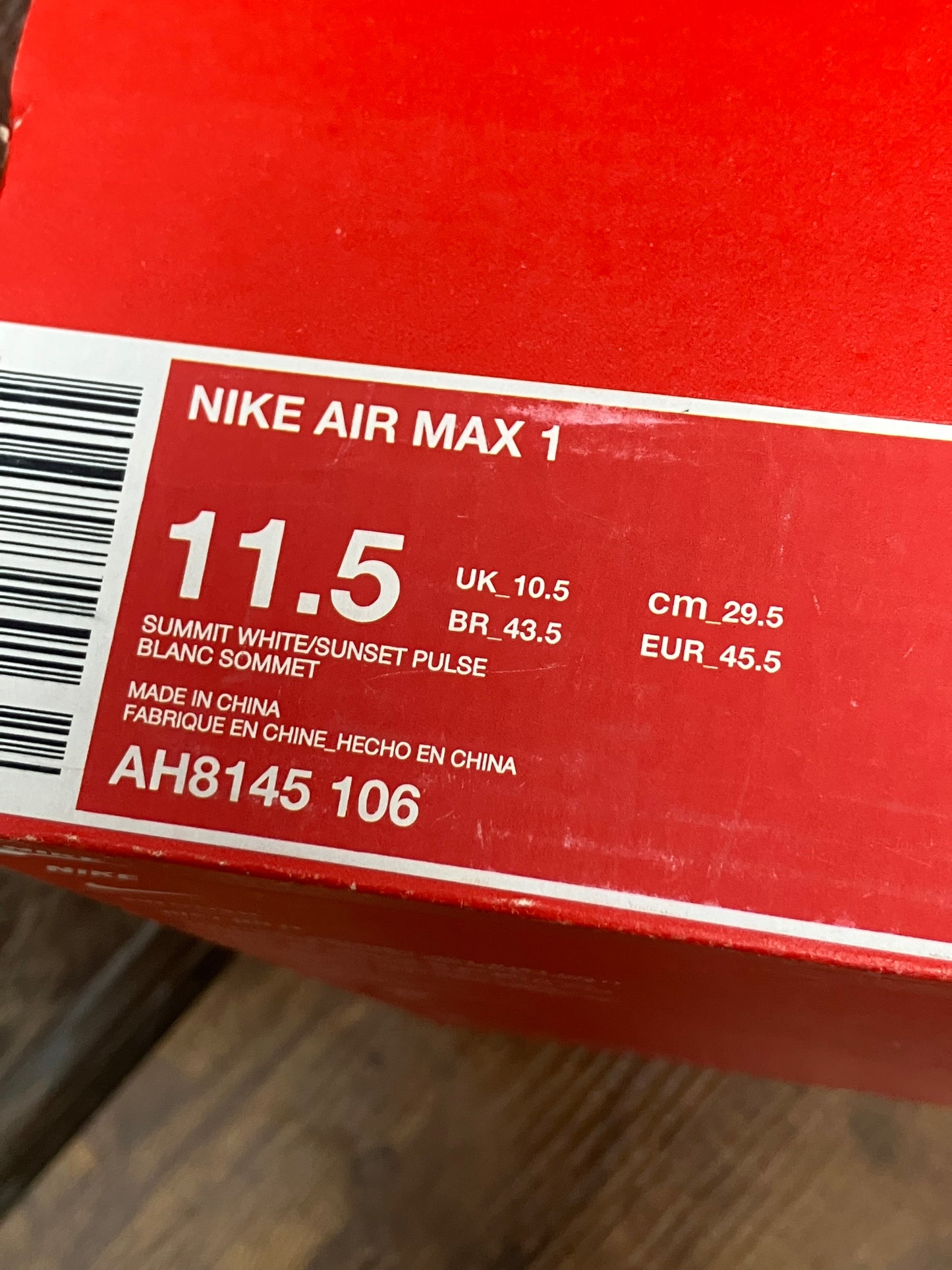11.5-Nike Air Max 1 watermelon