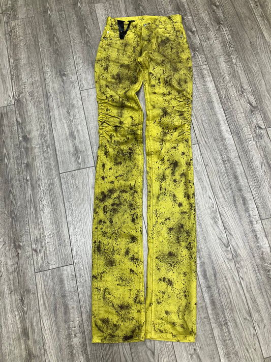 S-Vlone Stack Denim Paint Splatter