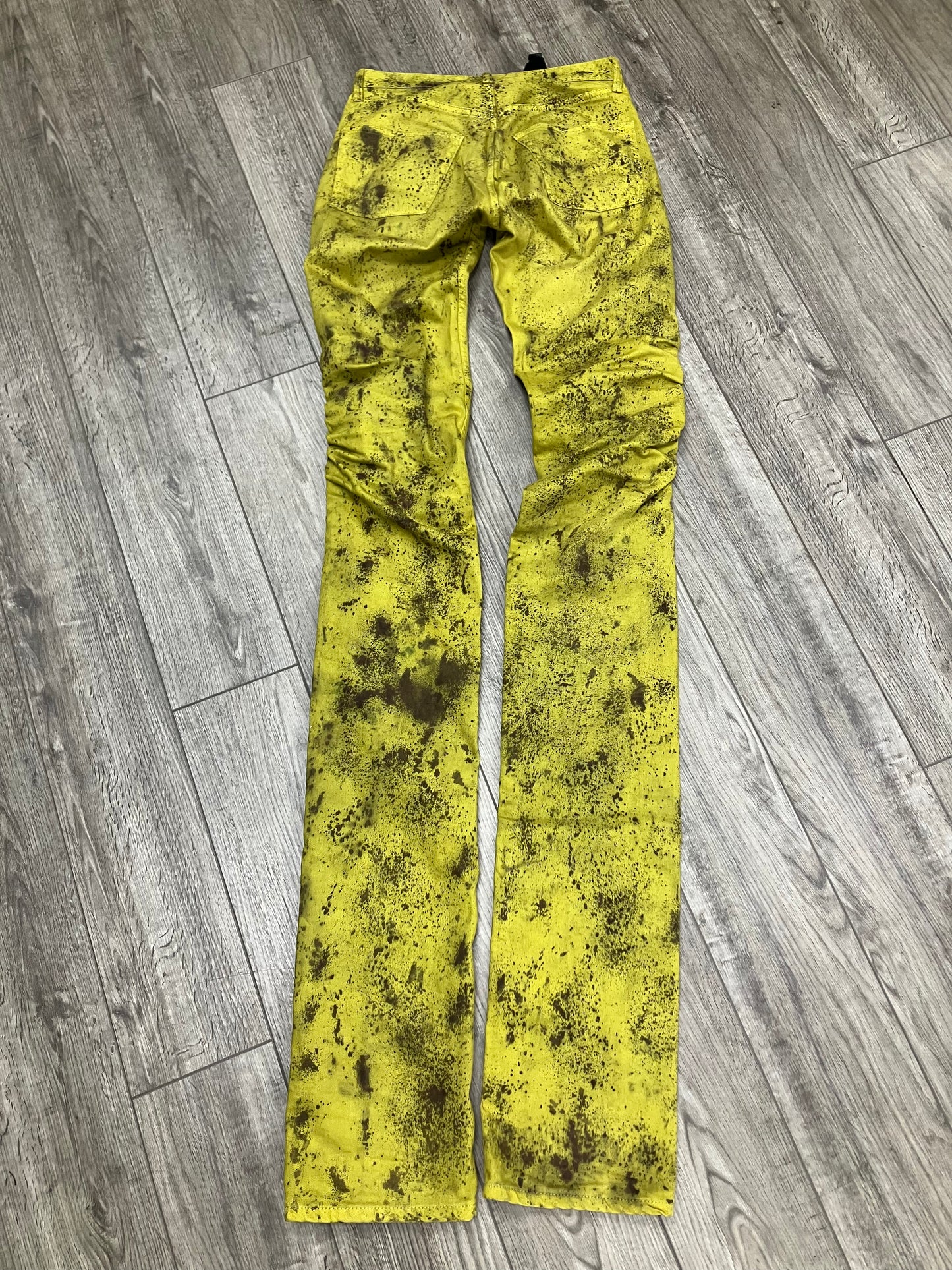 S-Vlone Stack Denim Paint Splatter
